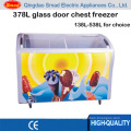 Ice Cream Freezer Special Sale, ETL Approved Chest Freezer, Curved Glass Door Freezer